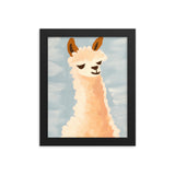 Llama Bliss - Whimsical Art for Your Space - Black 8″×10″ - Framed Posters