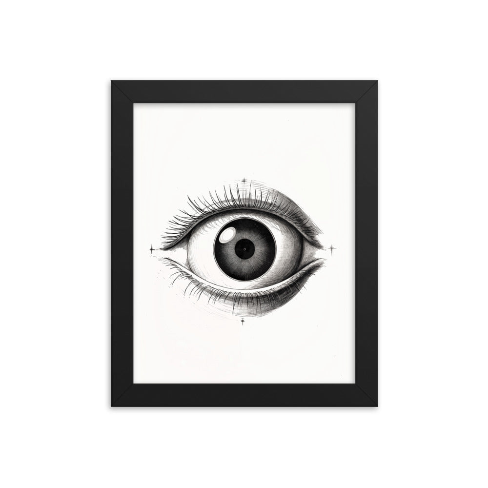 Visionary Moments - Framed Eye Art - Black 8″×10″ - Framed Posters