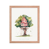 Imagination Station - Treehouse Dreamscape Art - Red Oak 11″×14″ - Framed Poster