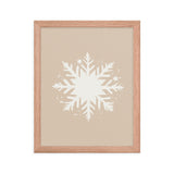 Timeless Frost - Framed Snowflake Design - Red Oak 11″×14″ - Framed Posters