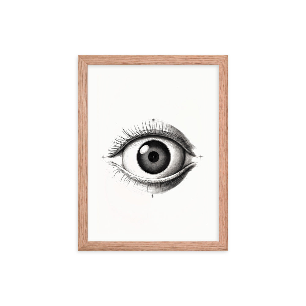 Visionary Moments - Framed Eye Art - Red Oak 12″×16″ - Framed Posters