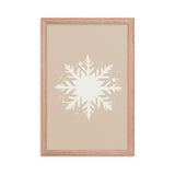 Timeless Frost - Framed Snowflake Design - Red Oak 12″×18″ - Framed Posters