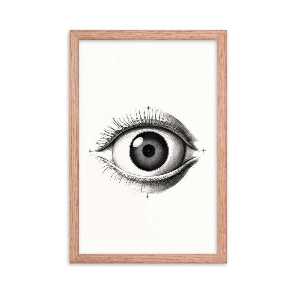 Visionary Moments - Framed Eye Art - Red Oak 12″×18″ - Framed Posters