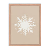 Timeless Frost - Framed Snowflake Design - Red Oak 18″×24″ - Framed Posters