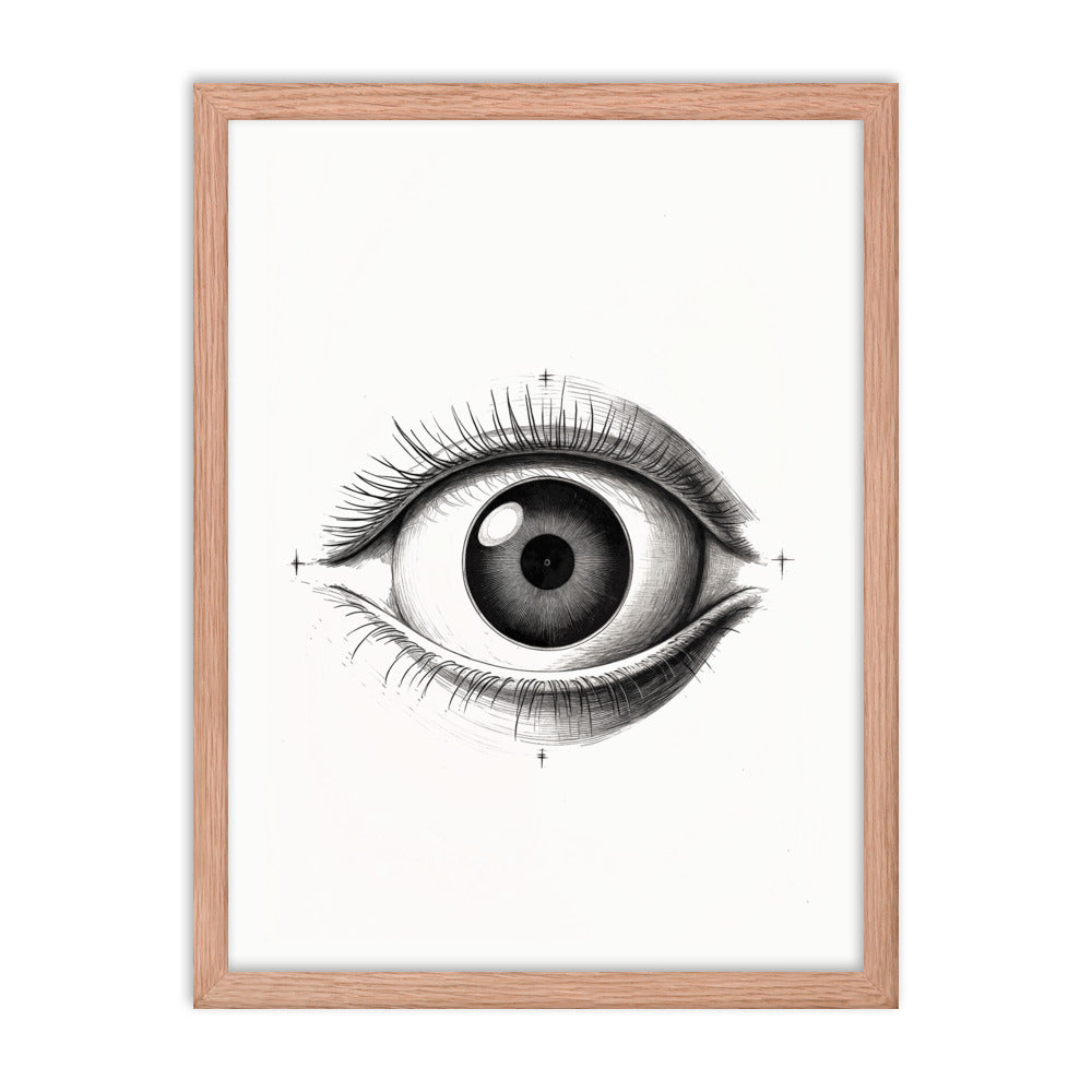 Visionary Moments - Framed Eye Art - Red Oak 18″×24″ - Framed Posters