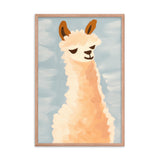 Llama Bliss - Whimsical Art for Your Space - Red Oak 24″×36″ - Framed Posters