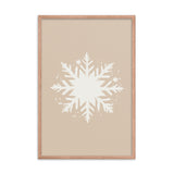 Timeless Frost - Framed Snowflake Design - Red Oak 24″×36″ - Framed Posters