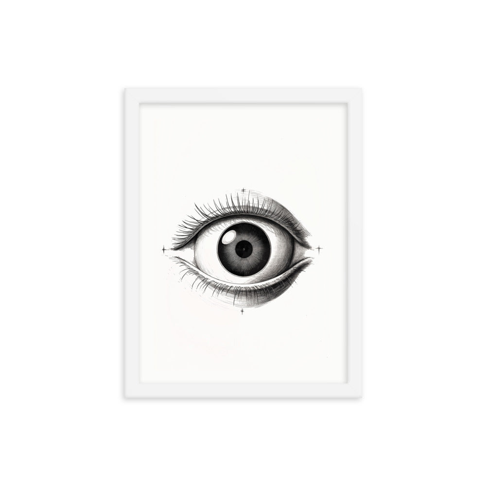 Visionary Moments - Framed Eye Art - White 12″×16″ - Framed Posters