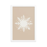 Timeless Frost - Framed Snowflake Design - White 12″×18″ - Framed Posters