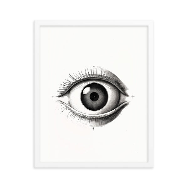 Visionary Moments - Framed Eye Art - White 16″×20″ - Framed Posters