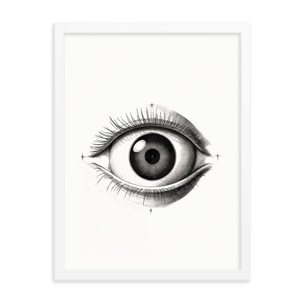 Visionary Moments - Framed Eye Art - White 18″×24″ - Framed Posters