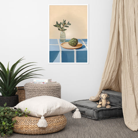 Image of Rustic Elegance - Artichoke and Greenery Wall Art