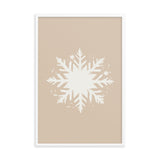 Timeless Frost - Framed Snowflake Design - White 24″×36″ - Framed Posters