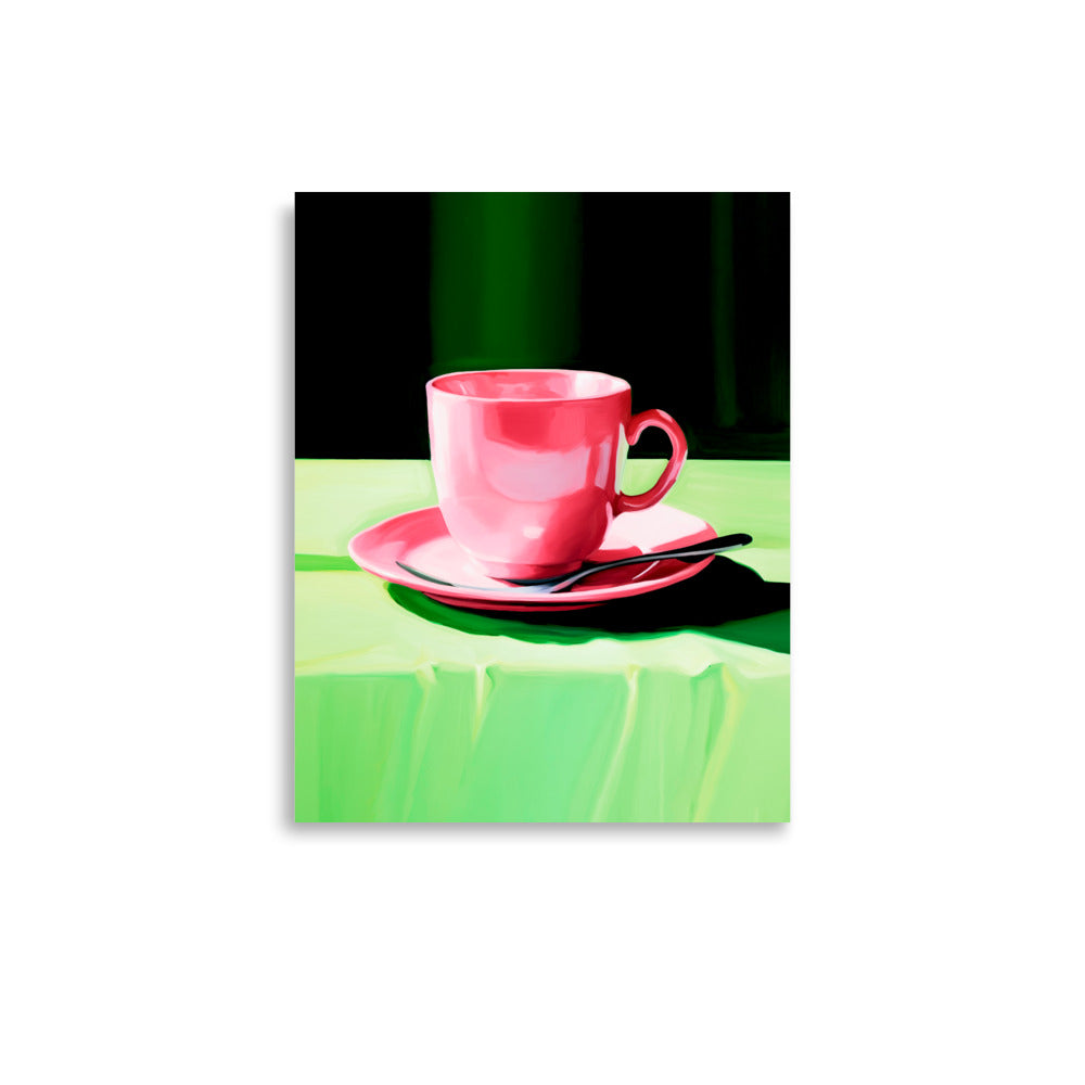 Morning Bliss - Pink and Green Harmony - 11″×14″ - Posters