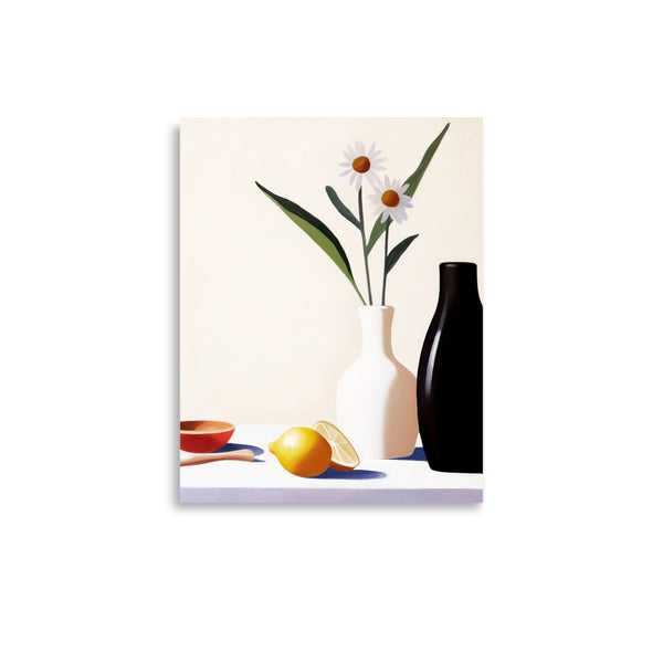 Serene Simplicity - Minimalist Still Life Art - 11″×14″ - Paper Posters