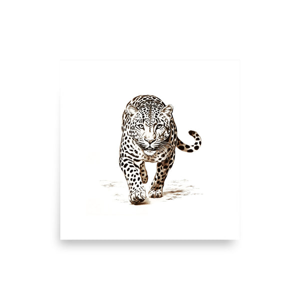 Wild Grace - Framed White Tiger Art - 12″×12″ - Paper Posters