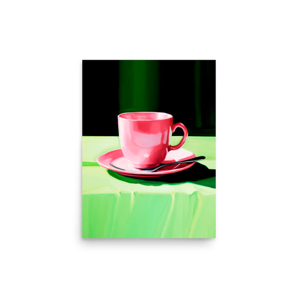 Morning Bliss - Pink and Green Harmony - 12″×16″ - Posters