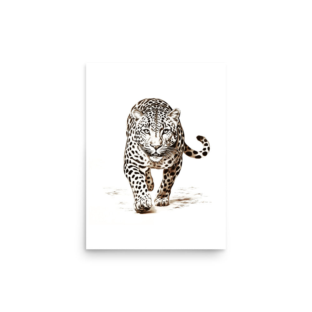 Wild Grace - Framed White Tiger Art - 12″×16″ - Paper Posters