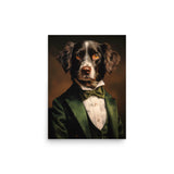 Dapper Dog Elegance - Classic Canine Art - 12″×16″ - Paper Posters