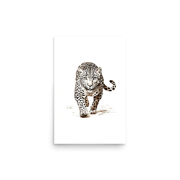 Wild Grace - Framed White Tiger Art - 12″×18″ - Paper Posters