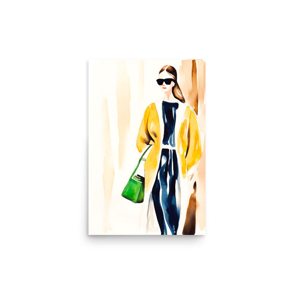 Sophisticated Stride - Fashionable Wall Art - 12″×18″ - Paper Posters