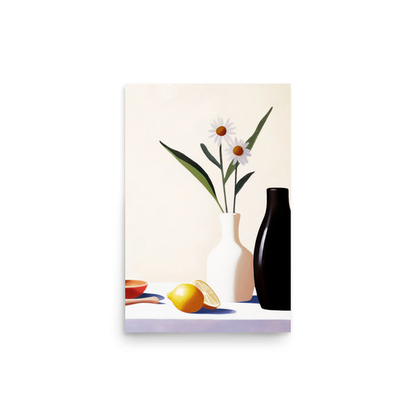 Serene Simplicity - Minimalist Still Life Art - 12″×18″ - Paper Posters