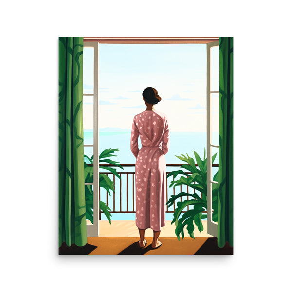 Balcony Reflections - Where Dreams Meet Reality - 16″×20″ - Paper Posters