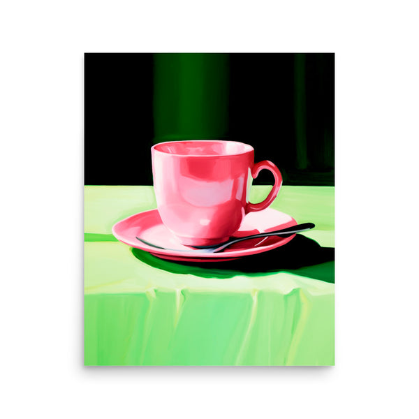 Morning Bliss - Pink and Green Harmony - 16″×20″ - Posters