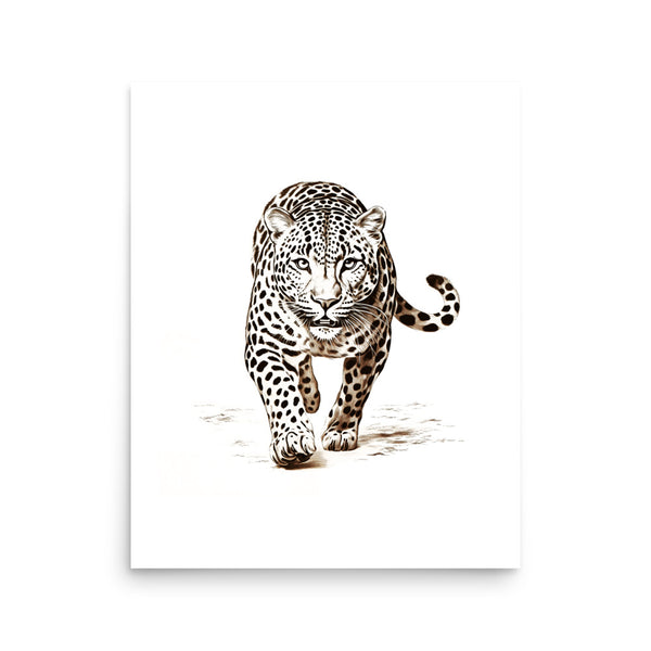 Wild Grace - Framed White Tiger Art - 16″×20″ - Paper Posters