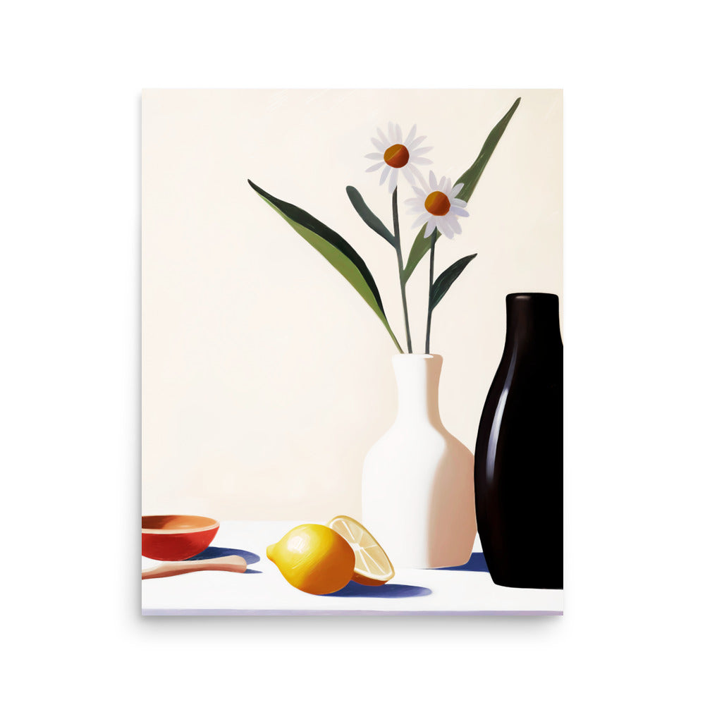 Serene Simplicity - Minimalist Still Life Art - 16″×20″ - Paper Posters