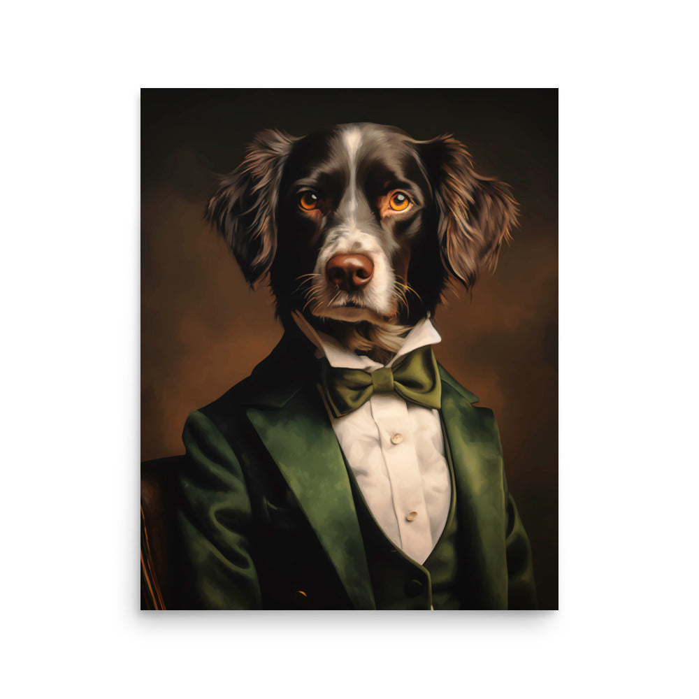 Dapper Dog Elegance - Classic Canine Art - 16″×20″ - Paper Posters