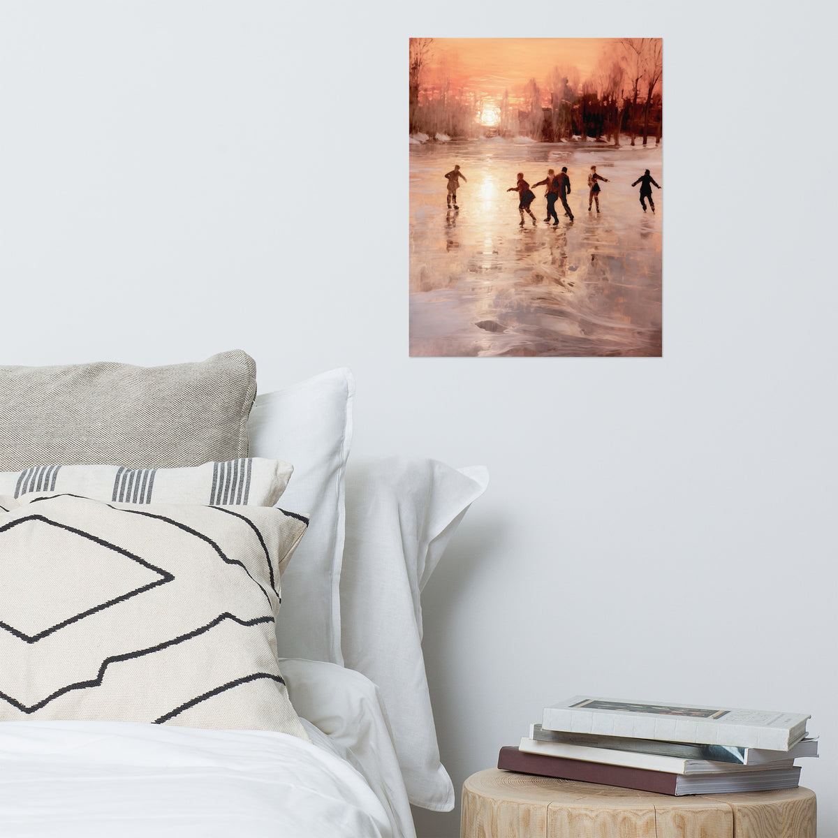 Sunset Skaters - Winter Bliss - 16″×20″ - Paper Posters