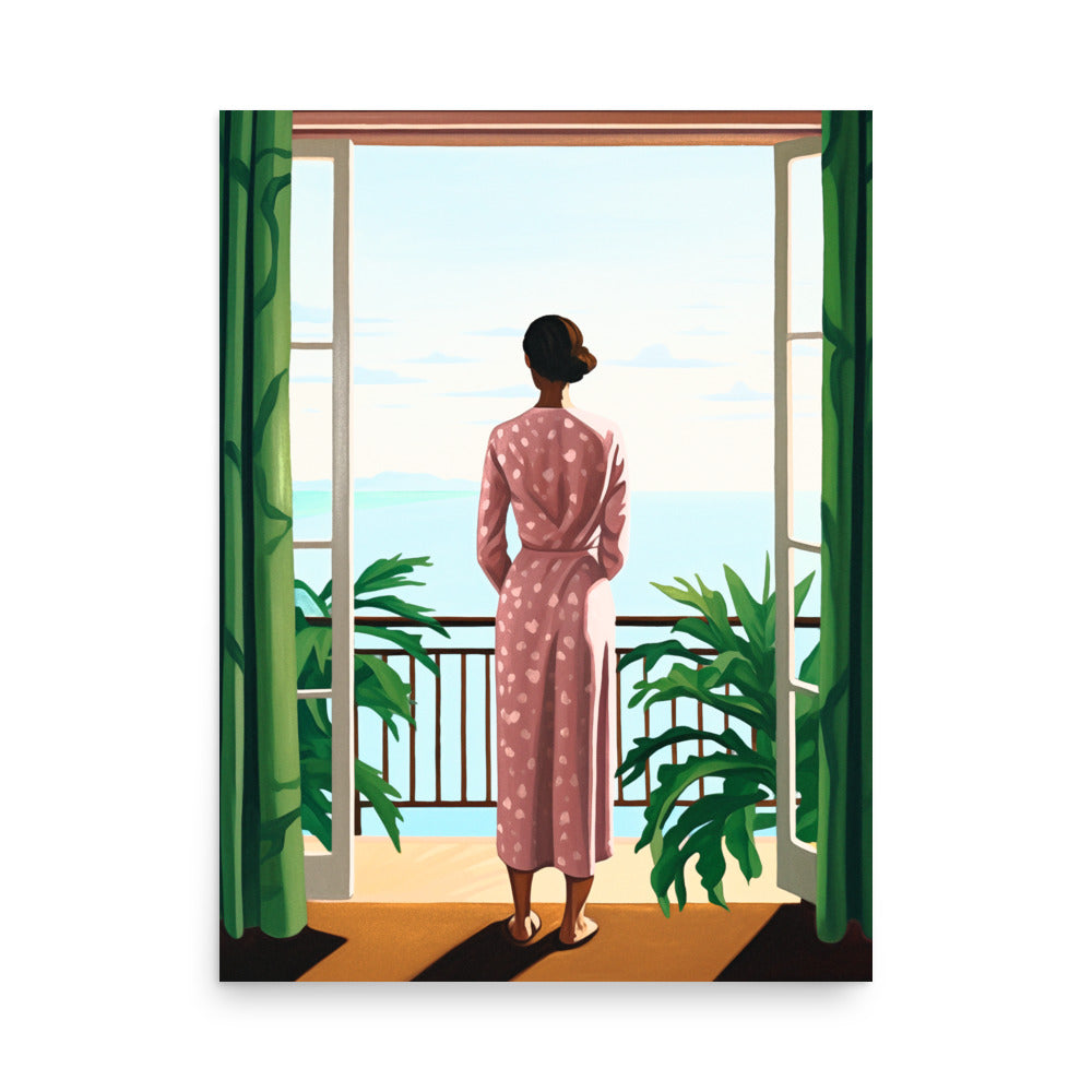 Balcony Reflections - Where Dreams Meet Reality - 18″×24″ - Paper Posters