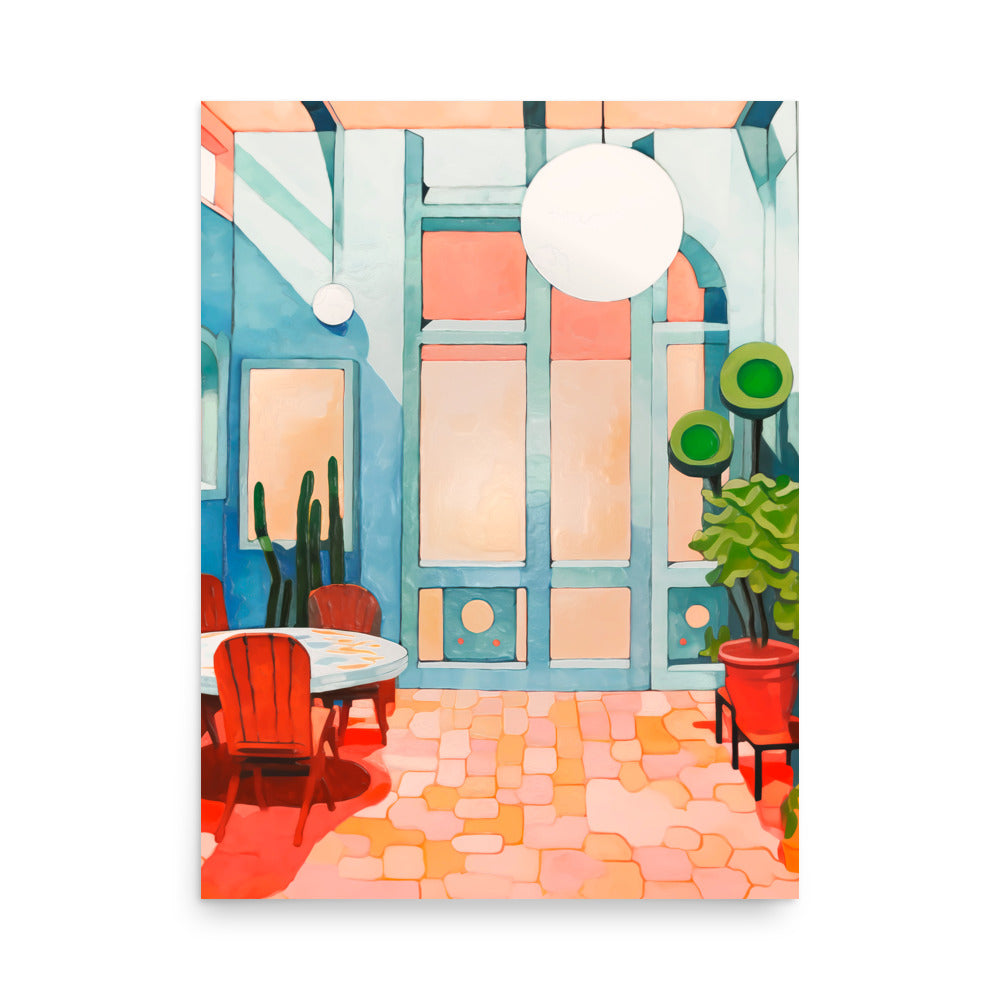 Vibrant Vibes - Colorful Interior Art Poster - 18″×24″ - Posters With Hanger