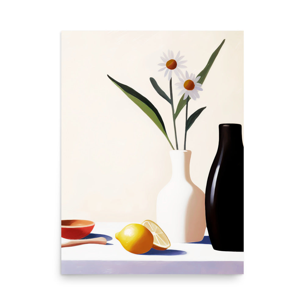 Serene Simplicity - Minimalist Still Life Art - 18″×24″ - Paper Posters