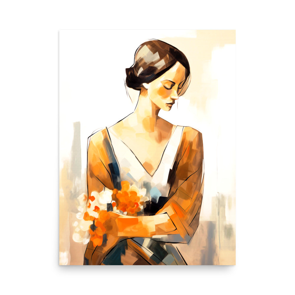 Graceful Moments - Elegant Lady Art - 18″×24″ - Paper Posters