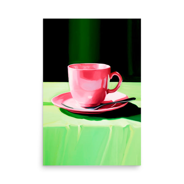 Morning Bliss - Pink and Green Harmony - 24″×36″ - Posters