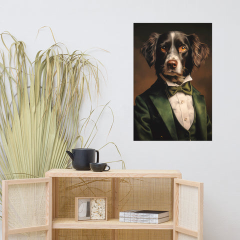 Image of Dapper Dog Elegance - Classic Canine Art