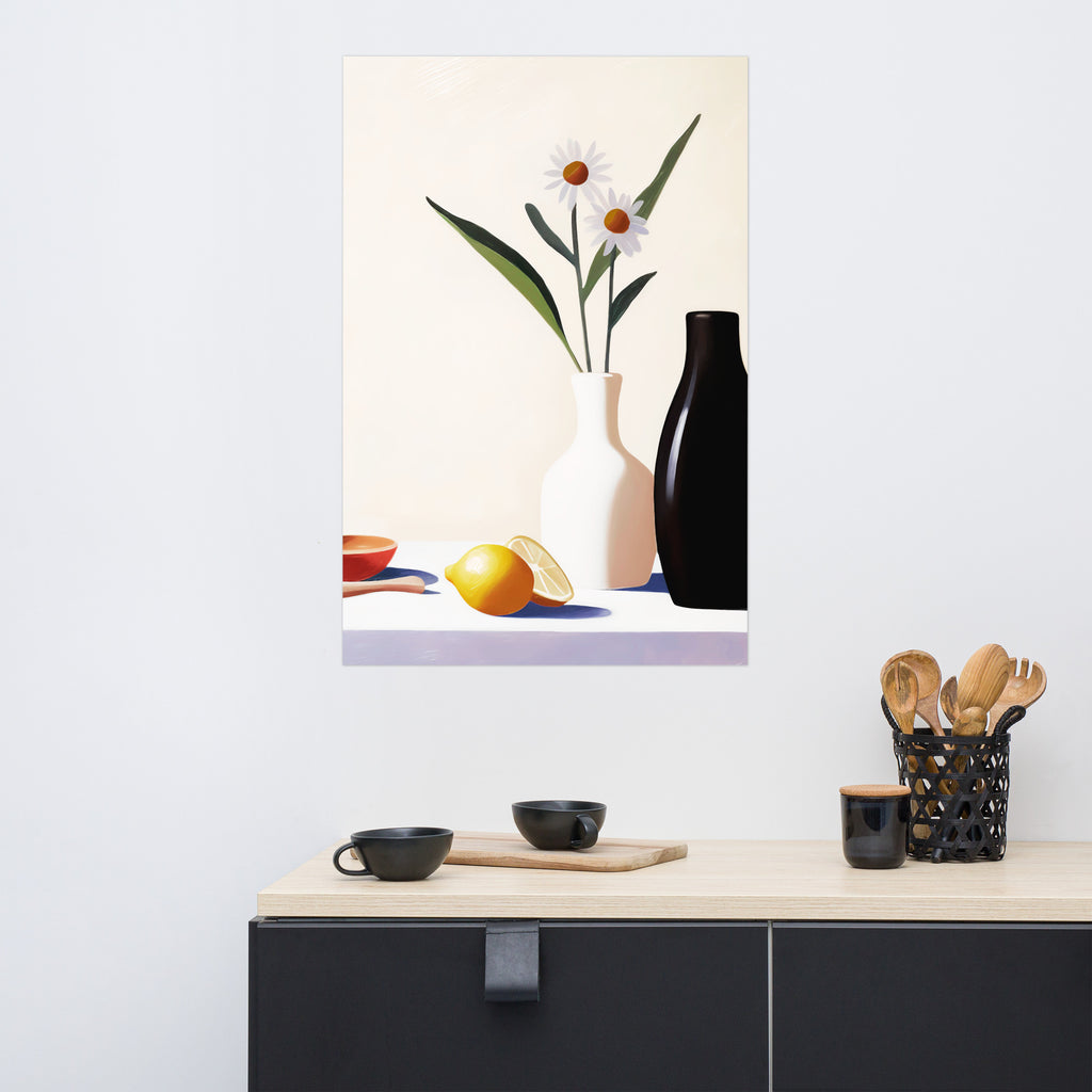 Serene Simplicity - Minimalist Still Life Art - 24″×36″ - Paper Posters