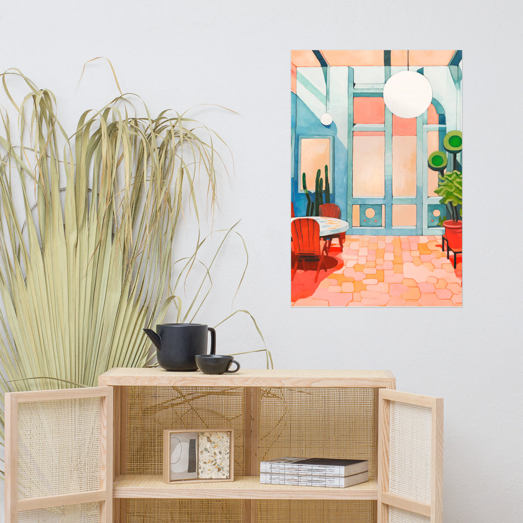 Vibrant Vibes - Colorful Interior Art Poster - - Posters With Hanger