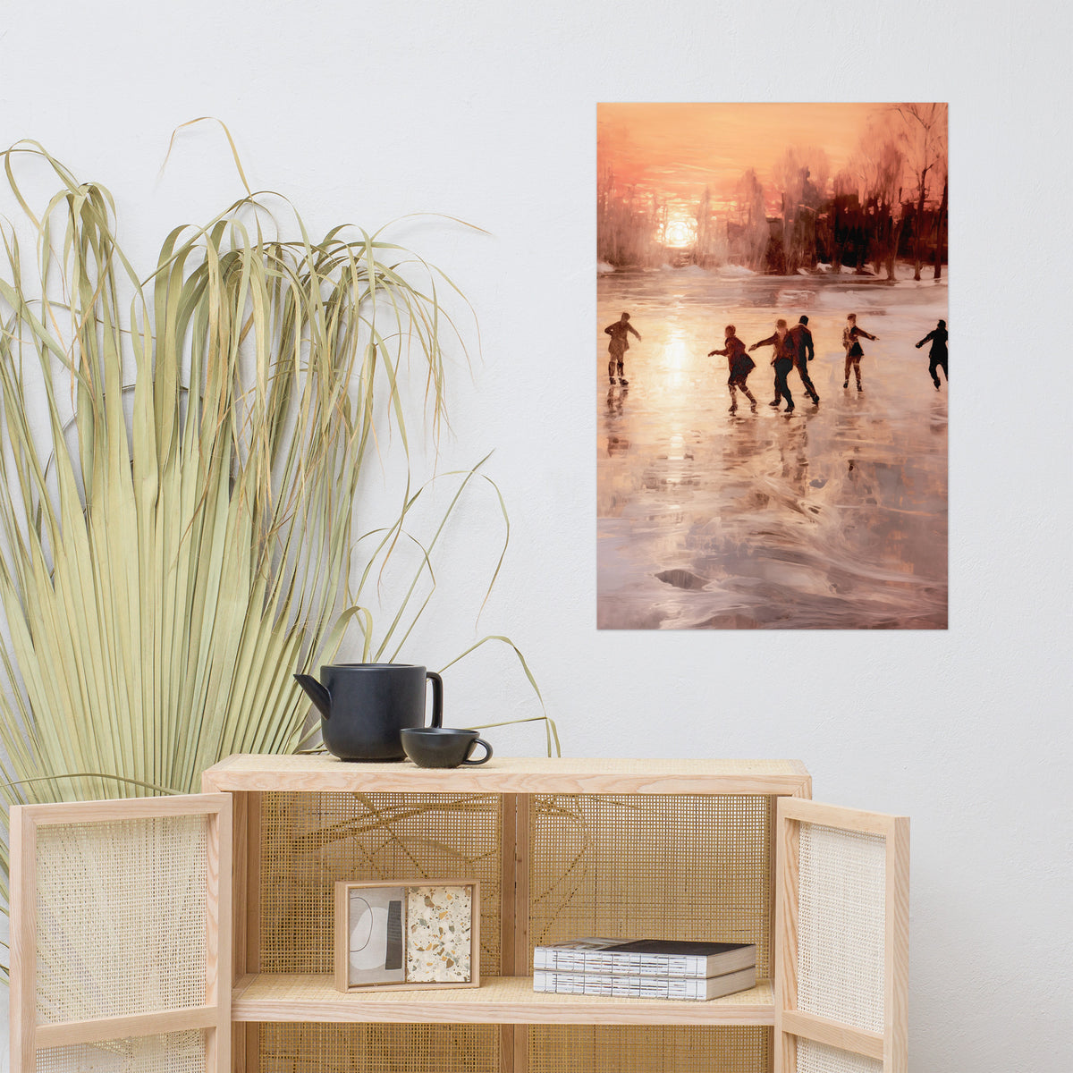 Sunset Skaters - Winter Bliss - 24″×36″ - Paper Posters