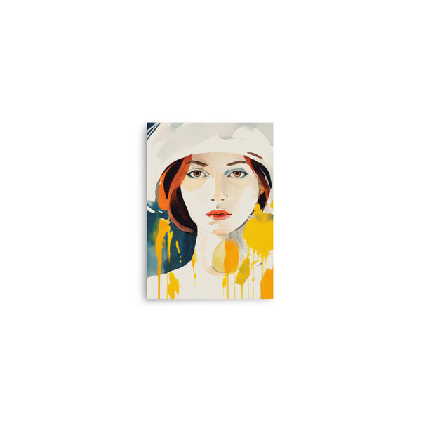 Bold and Beautiful - Vibrant Woman Portrait - 5″×7″ - Posters With Hanger