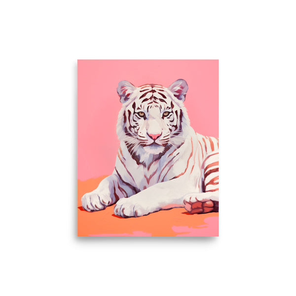 Tiger's Grace - A Playful Contrast - 8″×10″ - Posters