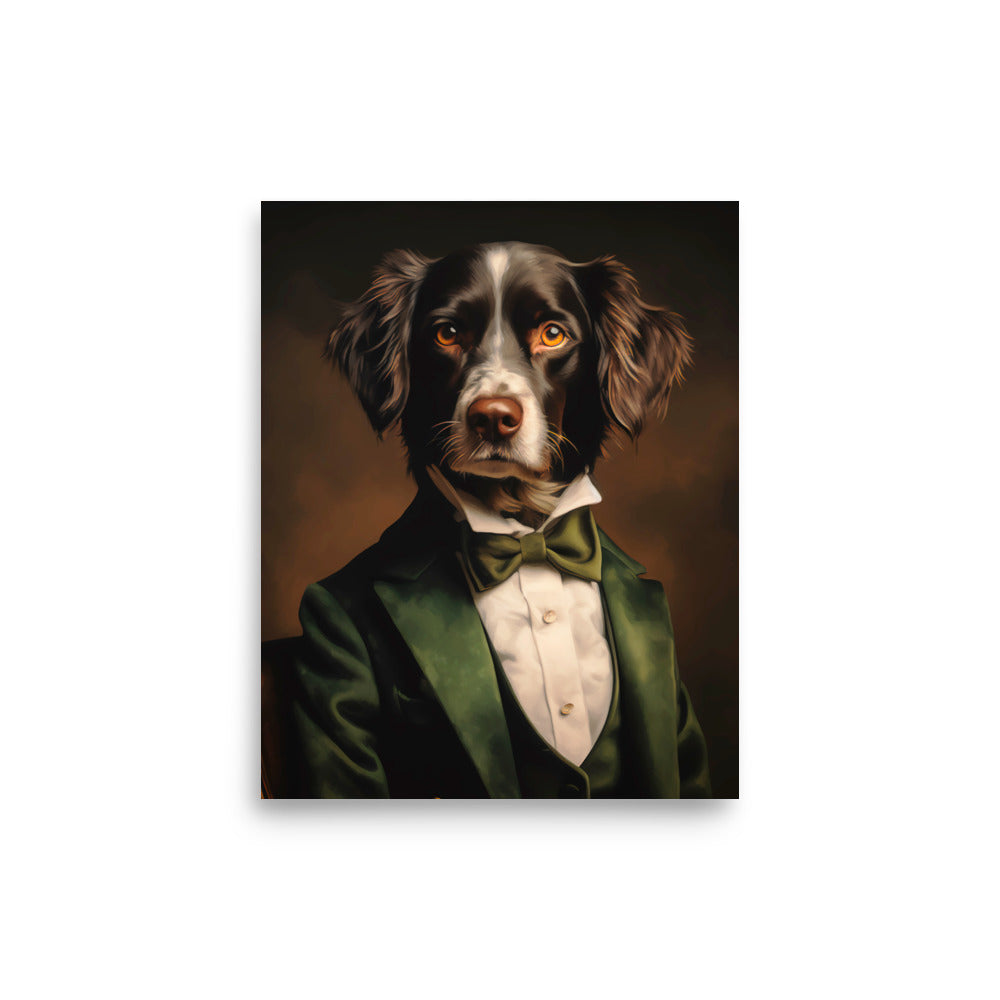 Dapper Dog Elegance - Classic Canine Art - 8″×10″ - Paper Posters