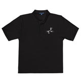 Nostalgia on the Field - Premium Polo Shirt - Black - Print Material