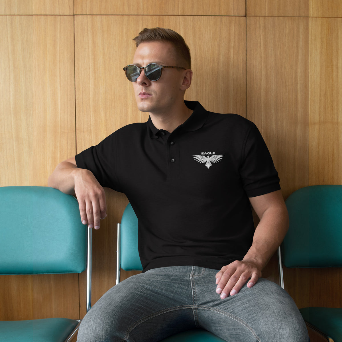 Wings of Inspiration - Elevate Your Style with Our Eagle Polo - - Polo Shirts