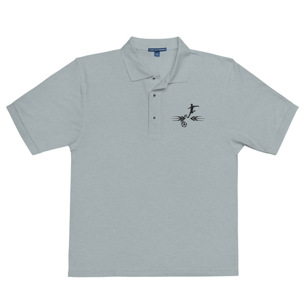 Nostalgia on the Field - Premium Polo Shirt - Cool Heather - Print Material