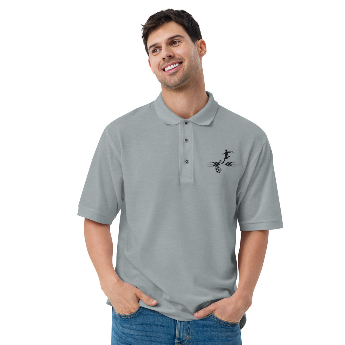 Nostalgia on the Field - Premium Polo Shirt - - Print Material