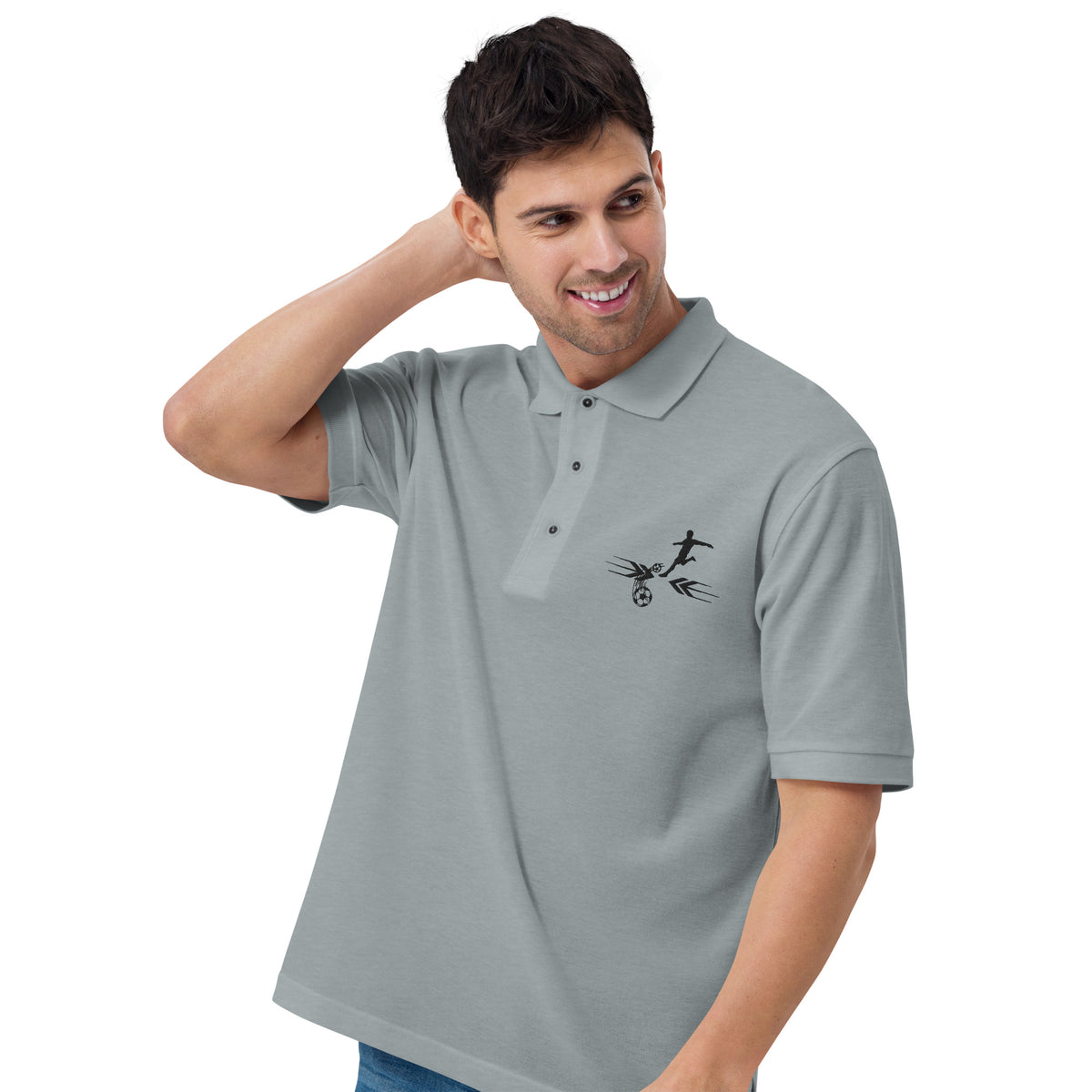 Nostalgia on the Field - Premium Polo Shirt - - Print Material