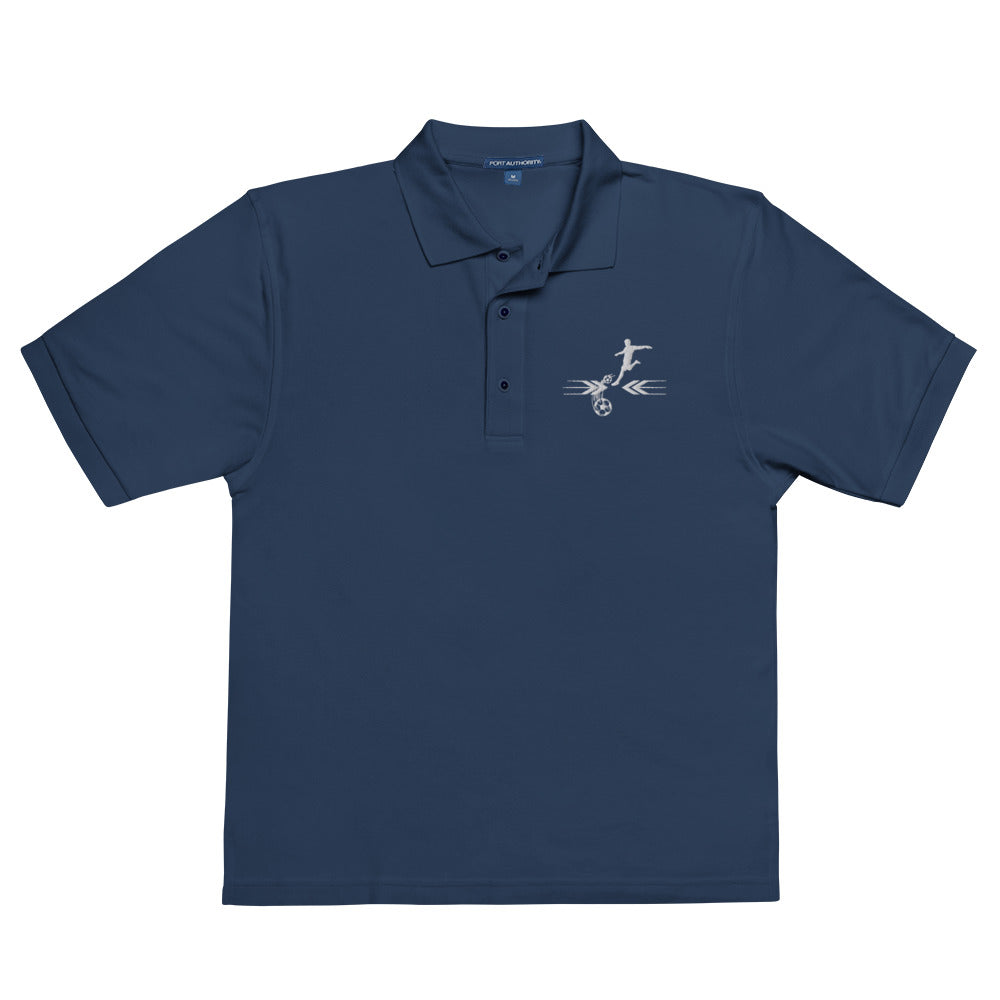 Nostalgia on the Field - Premium Polo Shirt - Navy - Print Material